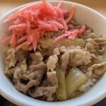 松屋 - ミニ牛丼に紅しょうがトッピング