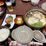 京都 北白川 不動温泉 - 温泉に入っている間に出来上がっています。温泉上がった後のお料理は最高〜！幸♡