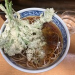 加賀 - 春菊天そば¥650