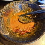 地獄の担担麺 護摩龍 - 完飲ならず。