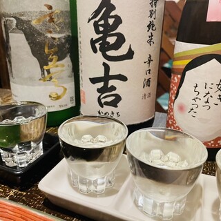 下北物語 - ドリンク写真:青森県産の日本酒 三種飲み比べ