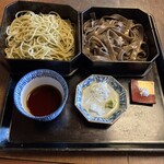 蕎麦彩膳 隆仙坊 - 福井県産のそばの玄そば粗挽きそばニ色