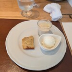 トラットリア カンパーナ ジロウマル - デザート（上のパンナコッタ？が、抜群）