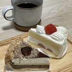 銀座コージーコーナー - 料理写真:苺のショートケーキ、栗まんきつパイ