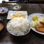 Hama kou - アジフライ定食大盛り。