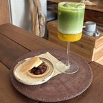 偶吟 - マンゴー抹茶ラテ、無花果あんバター最中
