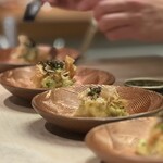 板前焼とり 成海 - 秋茄子/御汁/鮪節/キャビア（若松）