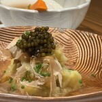 板前焼とり 成海 - 秋茄子/御汁/鮪節/キャビア（若松）
