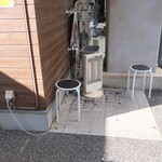 ラーメン二郎 - 店外のウェイティングスペース
