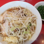 ラーメン二郎 - ラーメンミニ＋ニンニク少し＋青ネギ炙