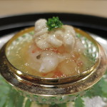 桜田 - 鱈の白子と海老のジュレがけアップ