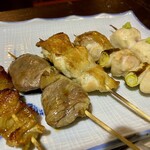 ちゃんぽん慶造 - 焼鳥5種盛り
