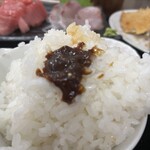 わ楽 - 味噌ダレ　オンザライス　これだけも充分な私