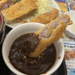 わ楽 - ロースとんかつ　味噌ダレにディップ