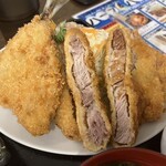 わ楽 - ロースとんかつ　断面