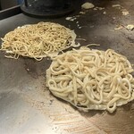 広島風お好み焼 大福 - 肉玉そば・肉玉うどん途中過程