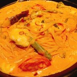 力パスタ - トマトクリーム2倍+モッツァレラ+野菜のジャイロ