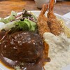 住之江洋食 たけ亭 - 料理写真:何と美味しいそうなハンバーグ&エビフライ　見たまんまの美味さです♪