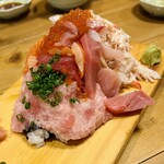 濱燒海鮮居酒屋 大庄水產 酒田店 - ぶっかけ寿司こぼれ盛り