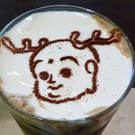 カフェチャオプレッソ - 2010年8月1日に行った「カフェチャオプレッソ」上本町駅店で飲んだ「せんとくん アイスカフェラテ」