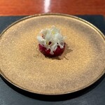 あん穏 - 横輪鮪　ローゼル　ビーツ　カリフラワー