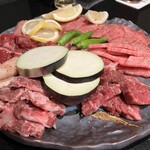 焼肉 喰心 - お肉盛り合わせ