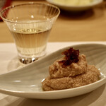 鮨 やすみつ - 鮟肝奈良漬 陸奥八仙 貴醸酒 プレミアム