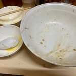 自家製ラーメン大者 - 難なく完食(汚くてすいません)