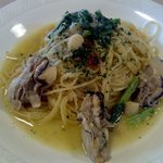 ラ リナシェンテ - 牡蠣と小柱のオイルソーススパゲティ