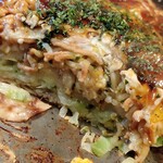 かんらん車 - 『3色焼き（そば）チーズ、紅ショウガ、ネギ』1,100円