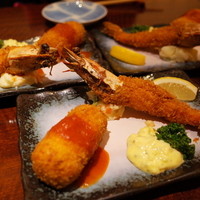 赤坂 津つ井 総本店 - エビフライ＠620円＋カニクリームコロッケ＠620円