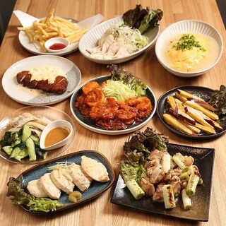 鶏料理4種＆〆の天津飯付き！炭火のたねコース