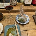 鶏家 たちばな - 赤ワインに蒸し料理