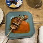 鶏家 たちばな - ネギまに卵黄