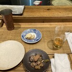 鶏家 たちばな - バゲットにポテトサラダ？鶏肉惣菜、美味しいよ