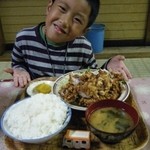 Shokujidokorokanou - 若鶏からあげ定食・ご飯大盛り