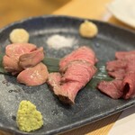 和っ家 - お気に入りの生肉三点盛り