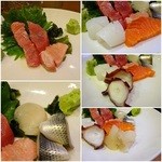 おまかせにぎりと刺身(少量)￥3400①