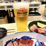 焼肉 神田精肉店 - アサヒスーパードライ生中
