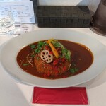 太陽カレー - 自家製能登牛入バーグカツカレー 有機野菜入 特盛 チョイ辛