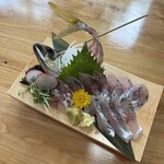 和食処天啓 - 活アジ刺