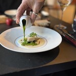 LAINE INAMURAGASAKI - 対馬天然クエ ルッコラの上にクエ