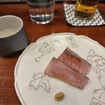 すし あらい - ブリの漬け　からし