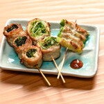 寿司と焼き鳥大地 - 大地名物・博多の肉巻き野菜串！