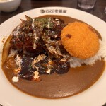 CoCo壱番屋 - 料理写真:肉塊レベル1.10辛、クリームコロッケ、10辛