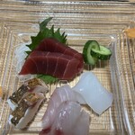 和食料理 和ごころ いなほ - 真ん中上本鮪から右下アオリイカ•まはた•赤やがら