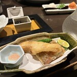 四季の味ちひろ - クエの唐揚げと紀土♡