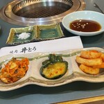 焼肉井とう - キムチ盛り合わせ　カクテキが好き辺見♡
