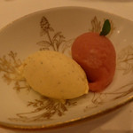 モナリザ - バニラアイスとグレープフルーツのシャーベット