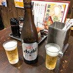 天下一品 総本店 - 瓶ビール700円。ちょっと高めかな？　でも、飲むためのお店さんではないので納得です